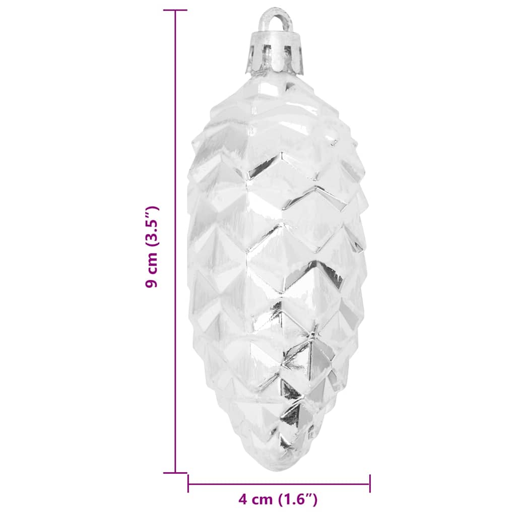 vidaXL Kerstboomdecoratie 40 pcs Zilver
