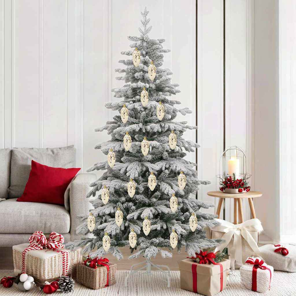 vidaXL Kerstboomdecoratie 40 pcs Zilver