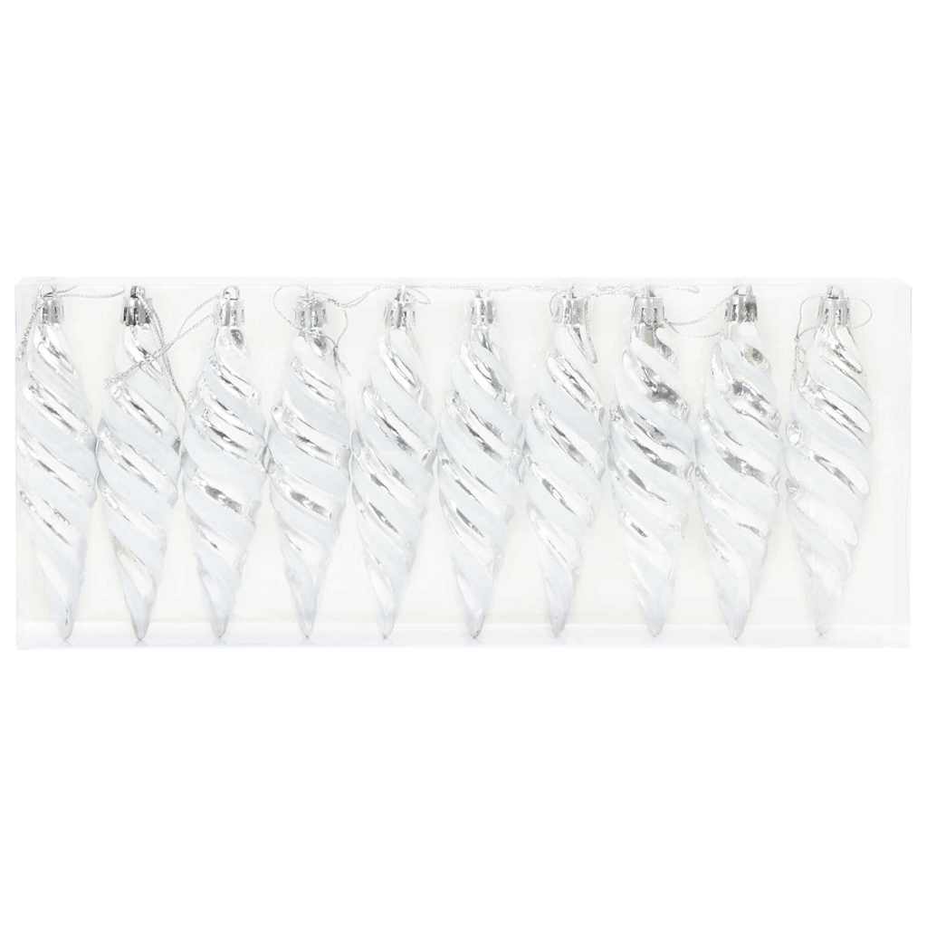 vidaXL Kerstboomdecoratie 40 pcs Zilver