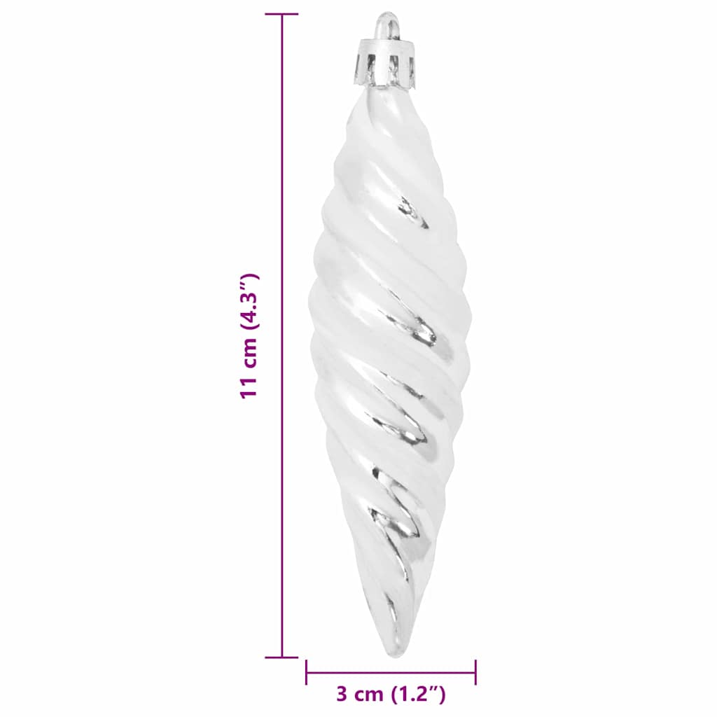 vidaXL Kerstboomdecoratie 40 pcs Zilver