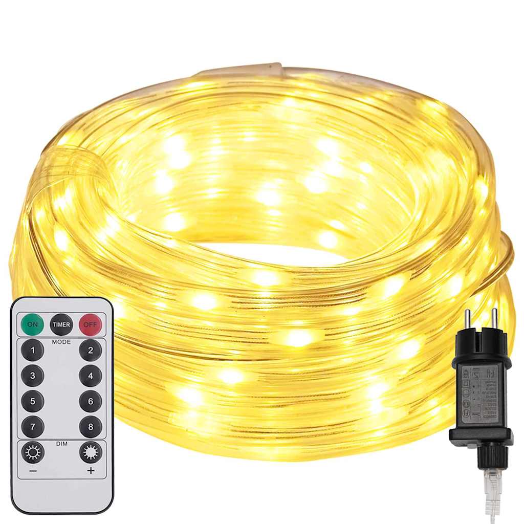 vidaXL Touwenlicht met 120 LED Warmwit 5 m PVC