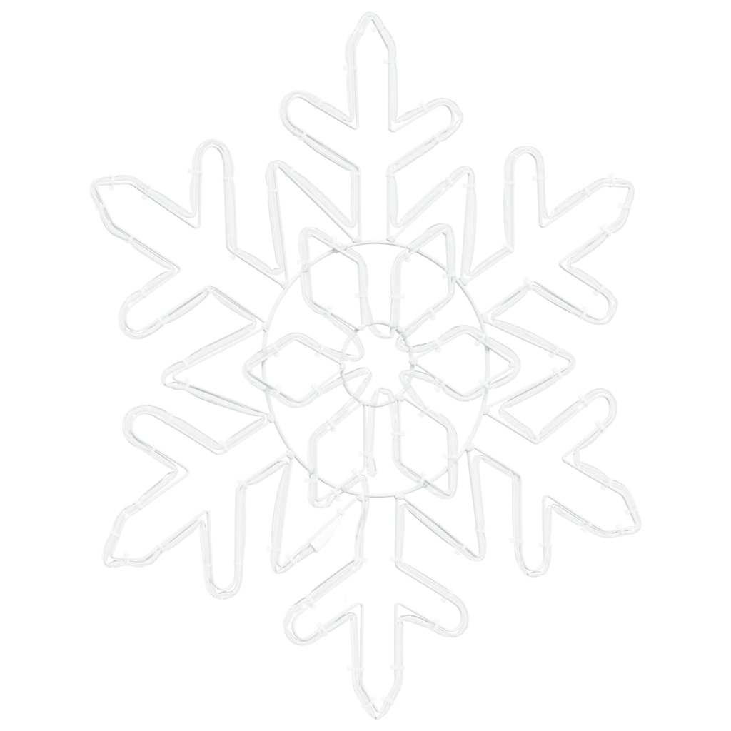 vidaXL Kerstsneeuwvlok met 156 LED Blauw 55,5 x 55,5 x 0,75cm PVC