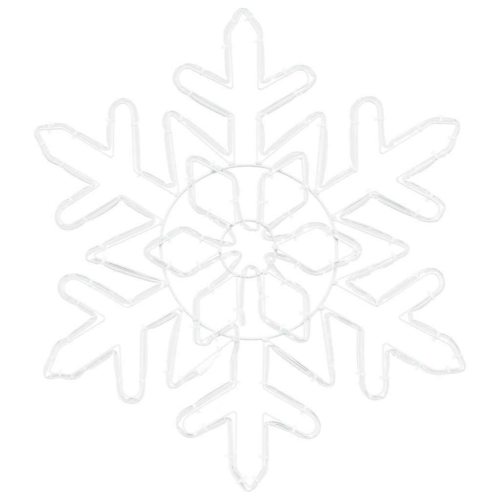 vidaXL Kerstsneeuwvlok met 156 LED Blauw 55,5 x 55,5 x 0,75cm PVC