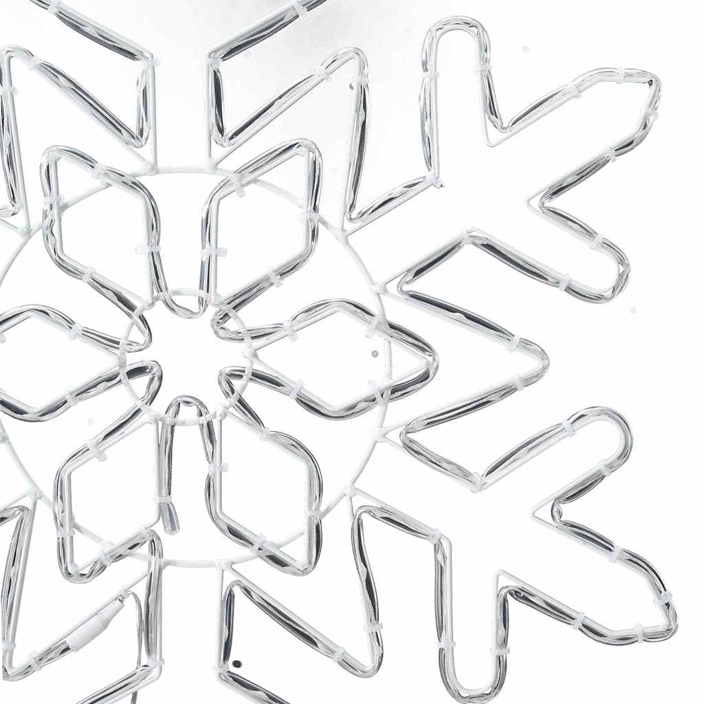 vidaXL Kerstsneeuwvlok met 156 LED Blauw 55,5 x 55,5 x 0,75cm PVC
