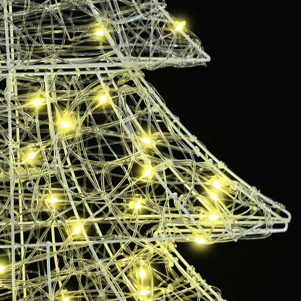 vidaXL Kerstboom met 100 LED Warmwit 120 cm Acryl