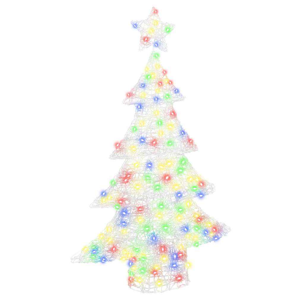 vidaXL Kerstboom met 100 LED Warmwit 120 cm Acryl