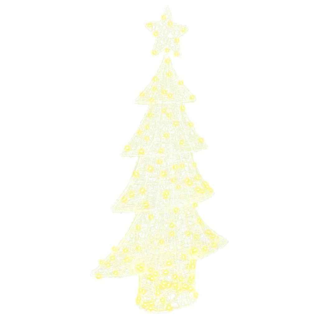vidaXL Kerstboom met 100 LED Warmwit 120 cm Acryl