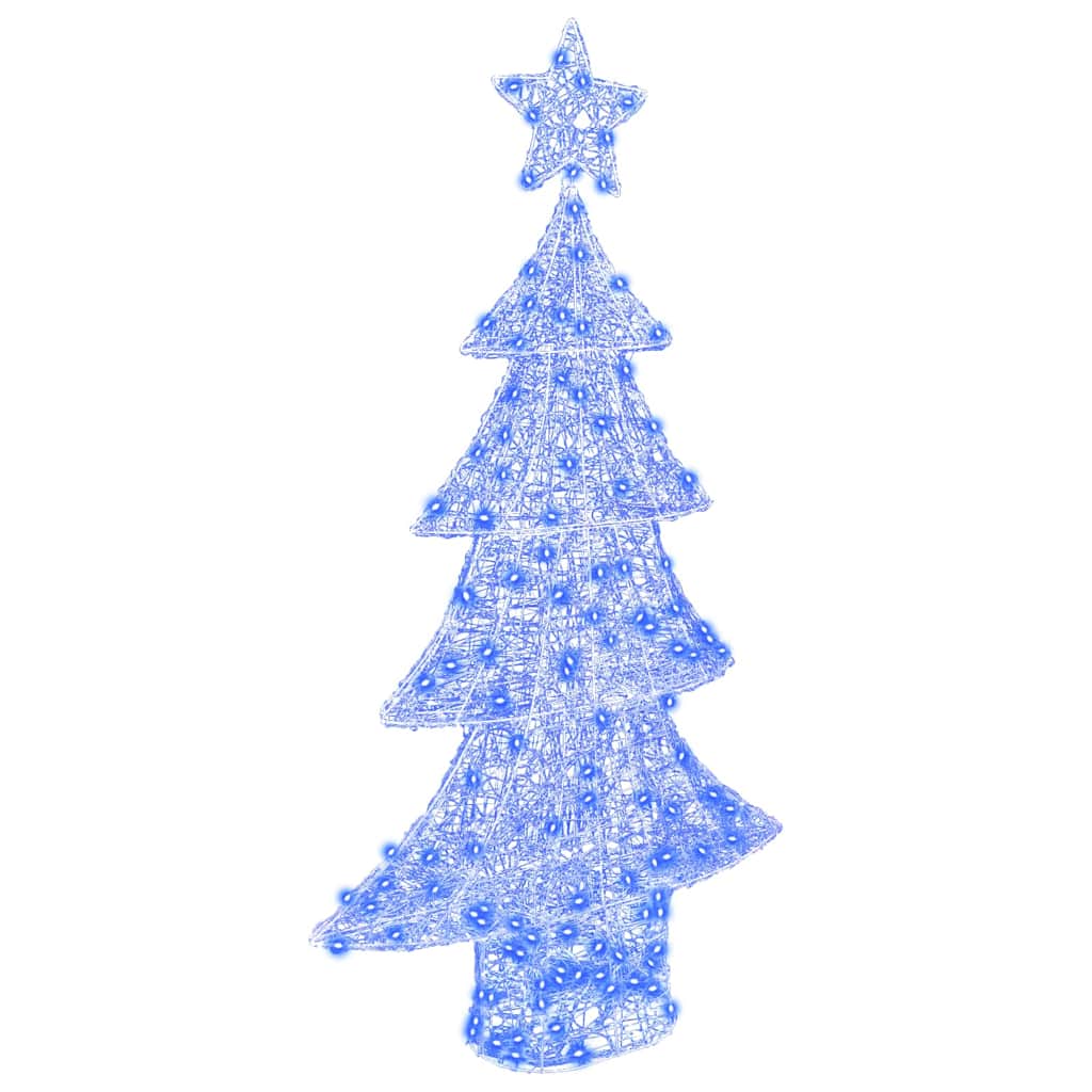 vidaXL Kerstboom met 100 LED Warmwit 120 cm Acryl