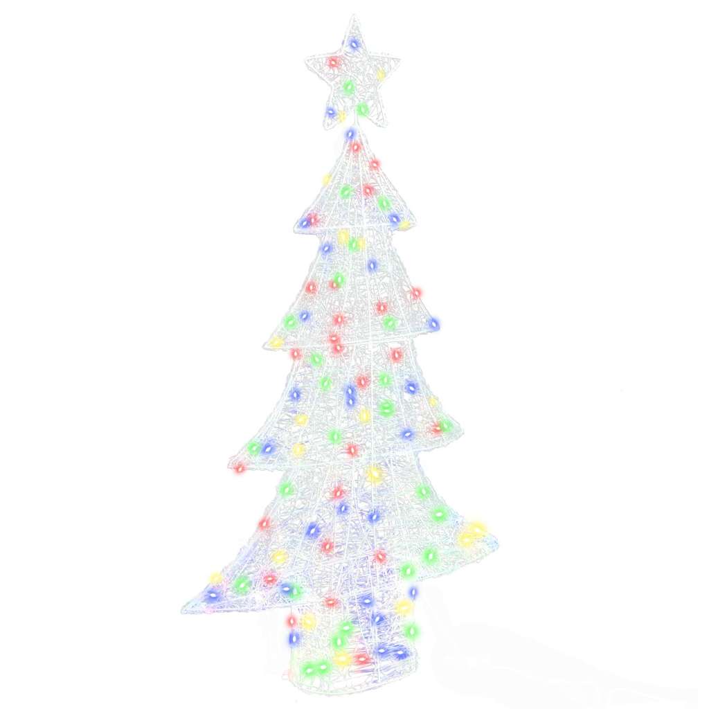 vidaXL Kerstboom met 100 LED Warmwit 120 cm Acryl