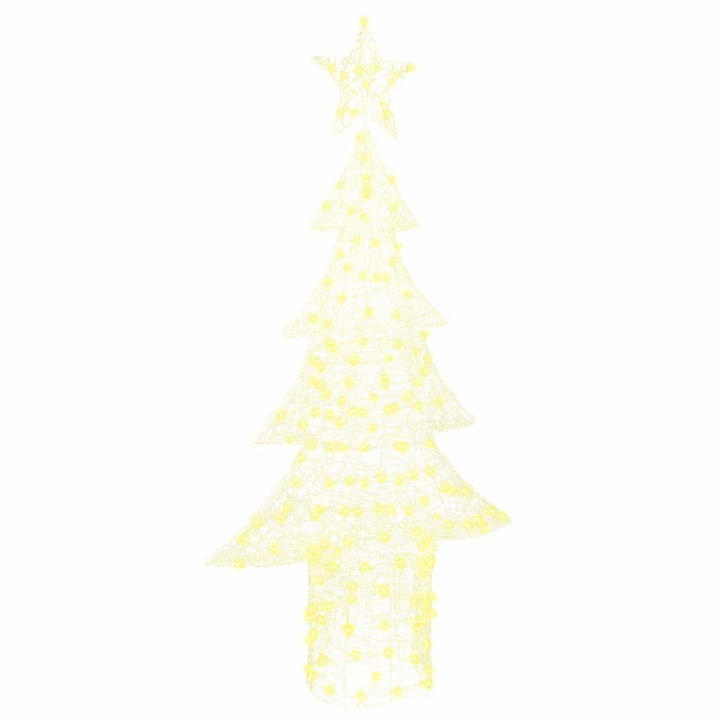 vidaXL Kerstboom met 100 LED Warmwit 120 cm Acryl