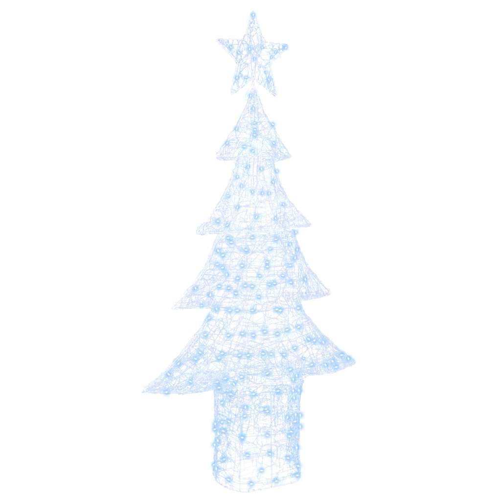 vidaXL Kerstboom met 100 LED Warmwit 120 cm Acryl