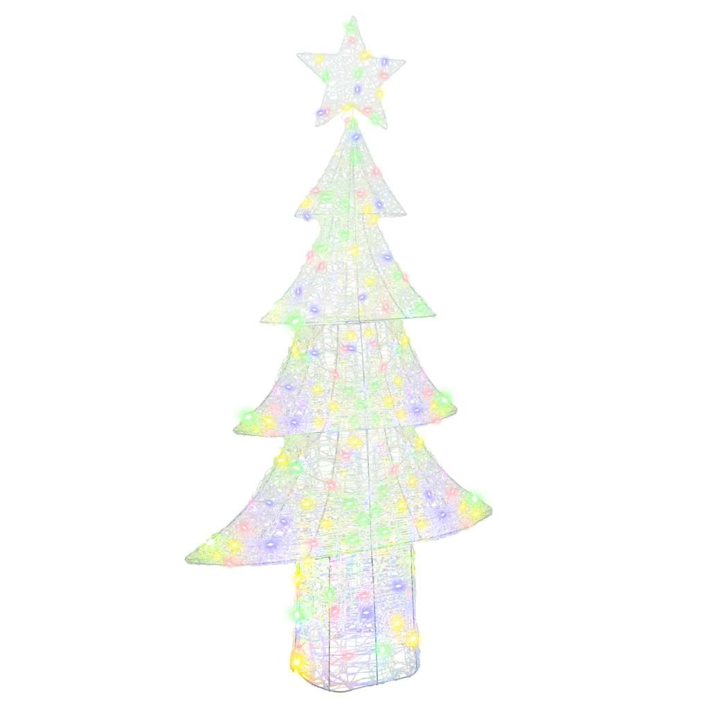 vidaXL Kerstboom met 100 LED Warmwit 120 cm Acryl