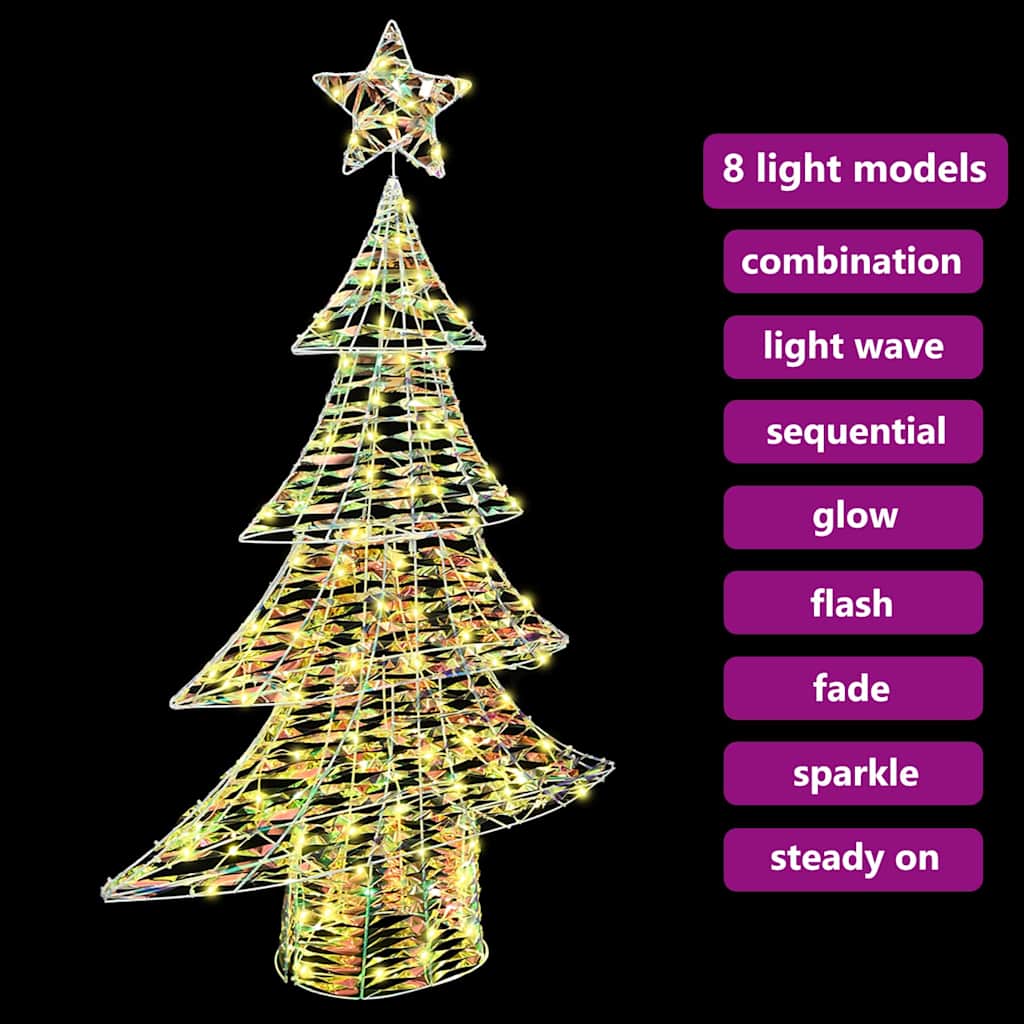 vidaXL Kerstboom met 120 LED Warmwit 120 cm PET