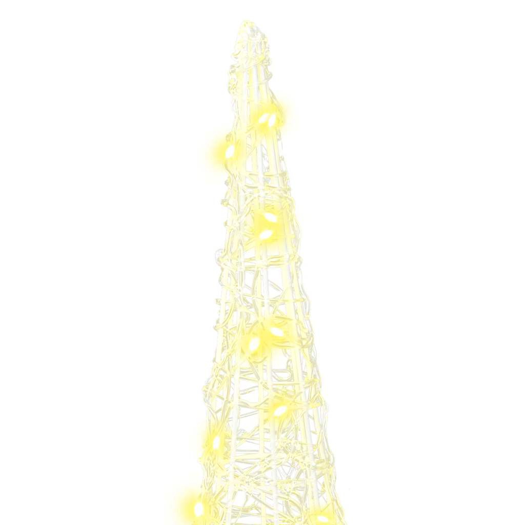 vidaXL Kerstboom met 90 LED 3 pcs Warmwit 20 x 20 x 80 cm Acryl