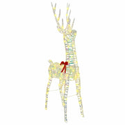 vidaXL 3D Rendier Warmwit 128 cm PET
