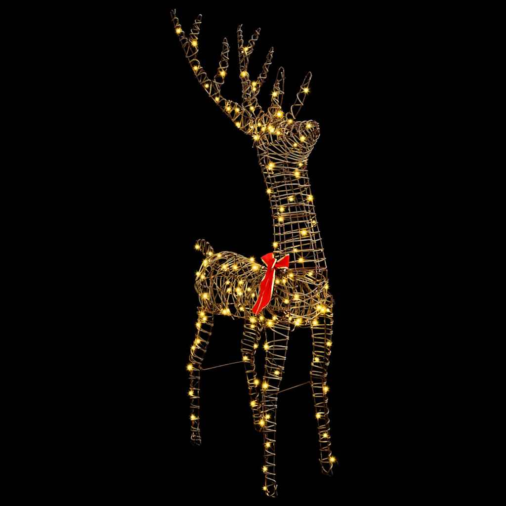 vidaXL 3D Rendier Warmwit 128 cm PET