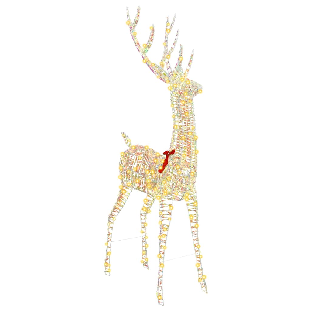 vidaXL 3D Rendier Warmwit 128 cm PET
