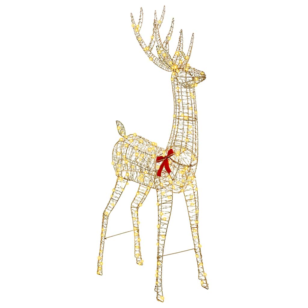 vidaXL 3D Rendier Warmwit 128 cm PET