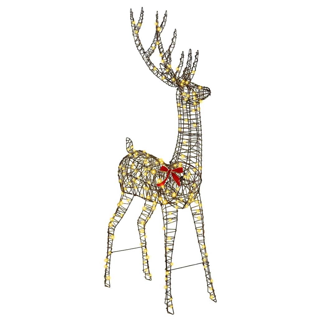 vidaXL 3D Rendier Warmwit 128 cm PET