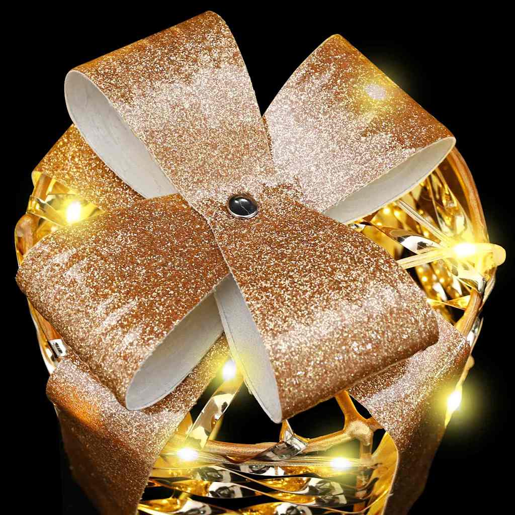 vidaXL Cadeau Doos Decoratie 3 pcs Warmwit 20 x 20 x 20 cm PET