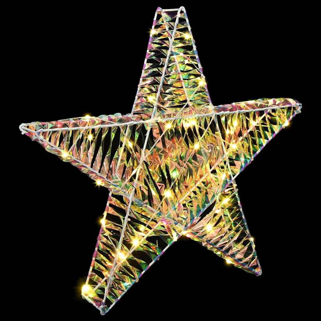vidaXL 3D Ster met 50 LED Warmwit 55 x 52.5 x 9 cm PET