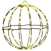 vidaXL Bal met 96 LED Warmwit 30 cm Metaal