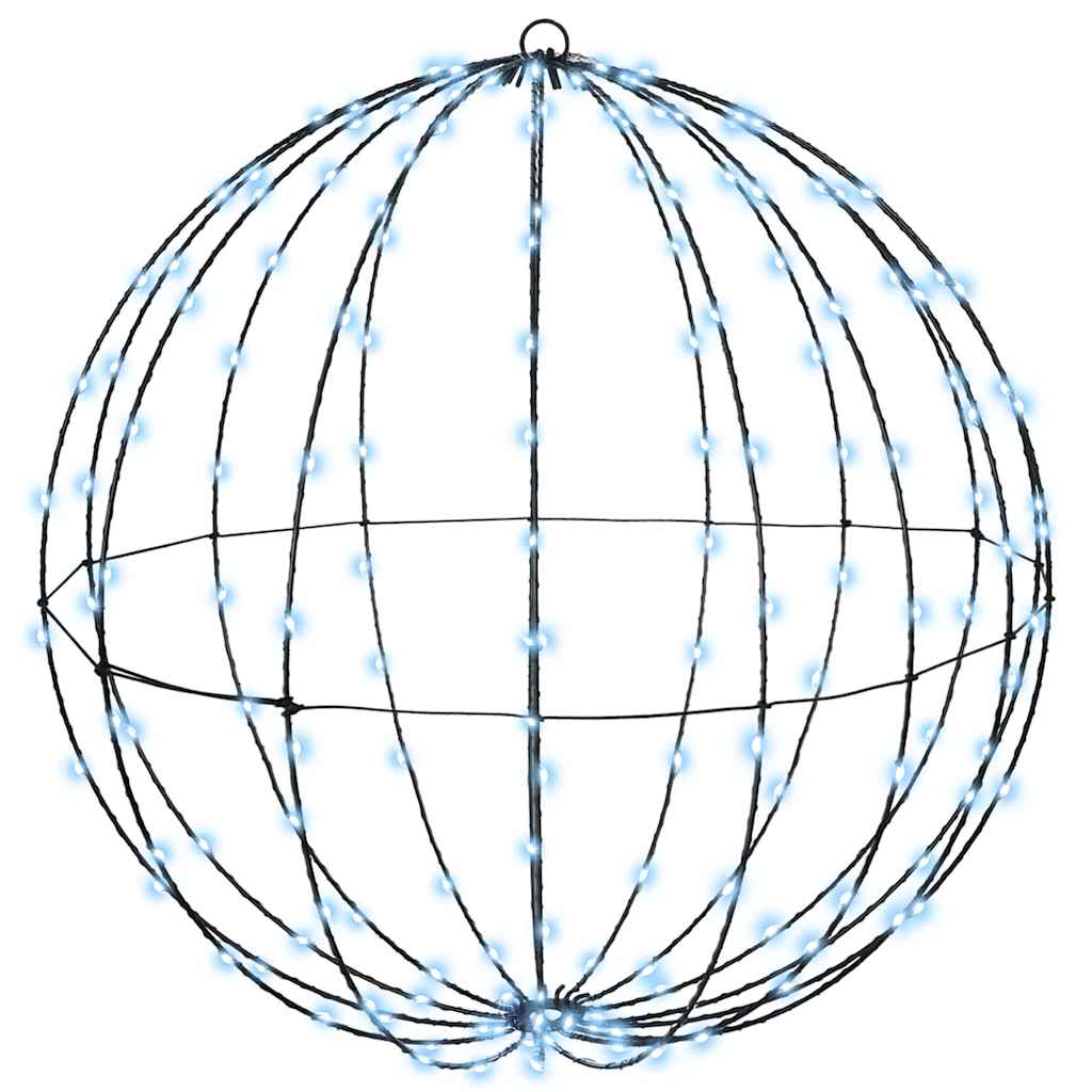 vidaXL Bal met 96 LED Warmwit 30 cm Metaal