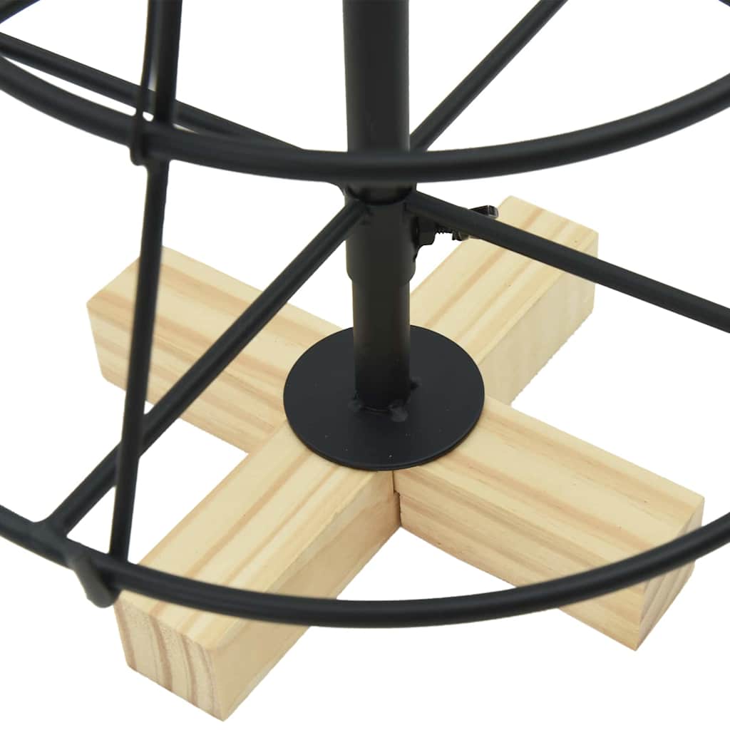 vidaXL Kerst Cone Boom met standaard Zwart 125 cm Staal