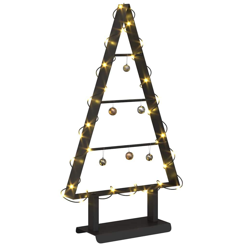 vidaXL Metalen kerstboom met standaard Zwart 90 cm Staal