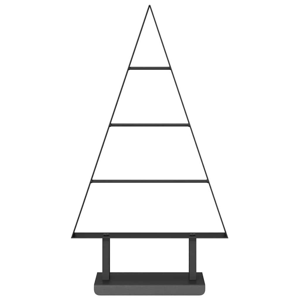 vidaXL Metalen kerstboom met standaard Zwart 90 cm Staal