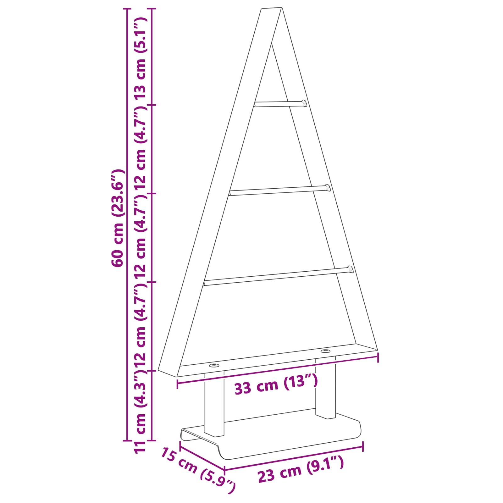 vidaXL Metalen kerstboom met standaard Zwart 90 cm Staal