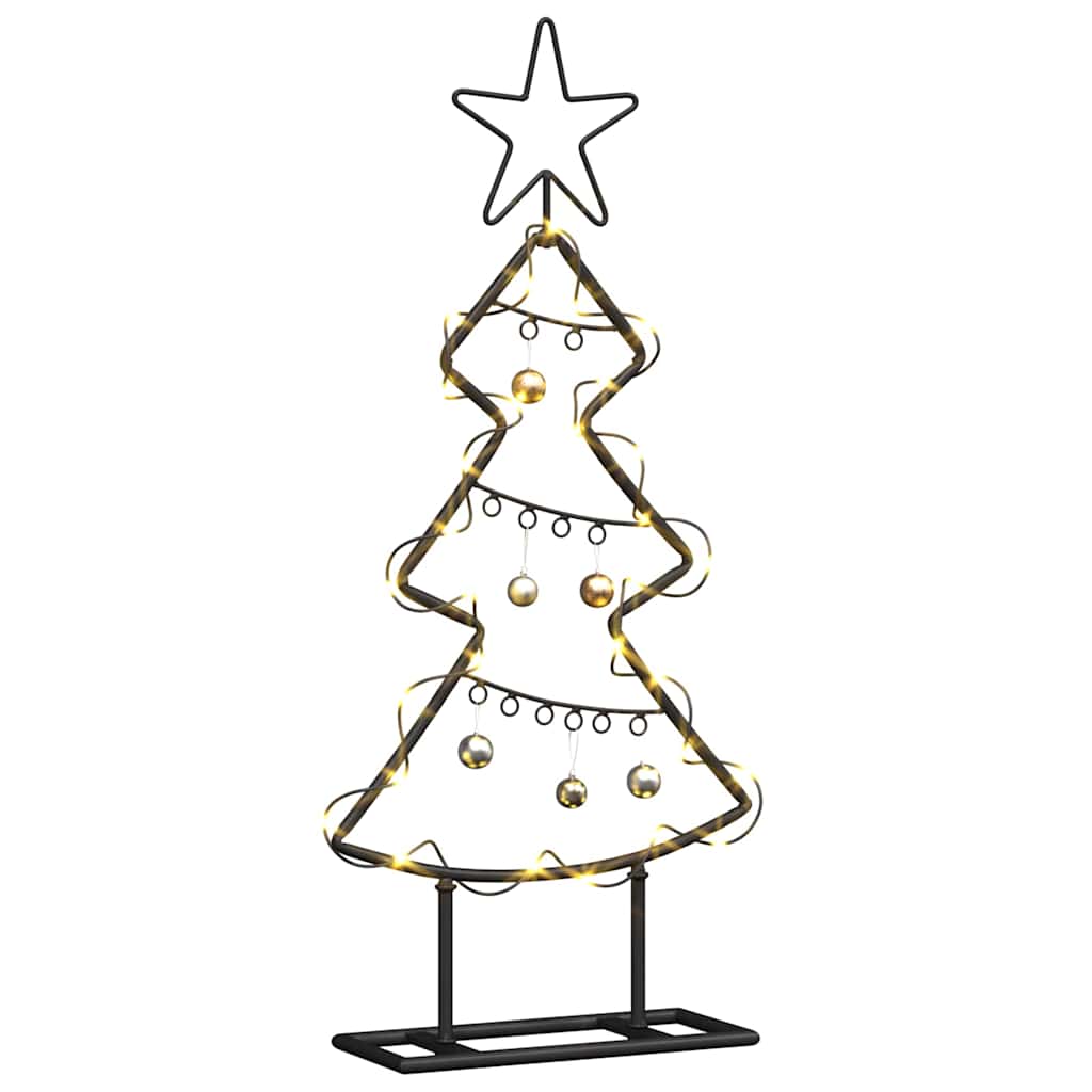 vidaXL Metalen kerstboom met standaard Zwart 90 cm Staal