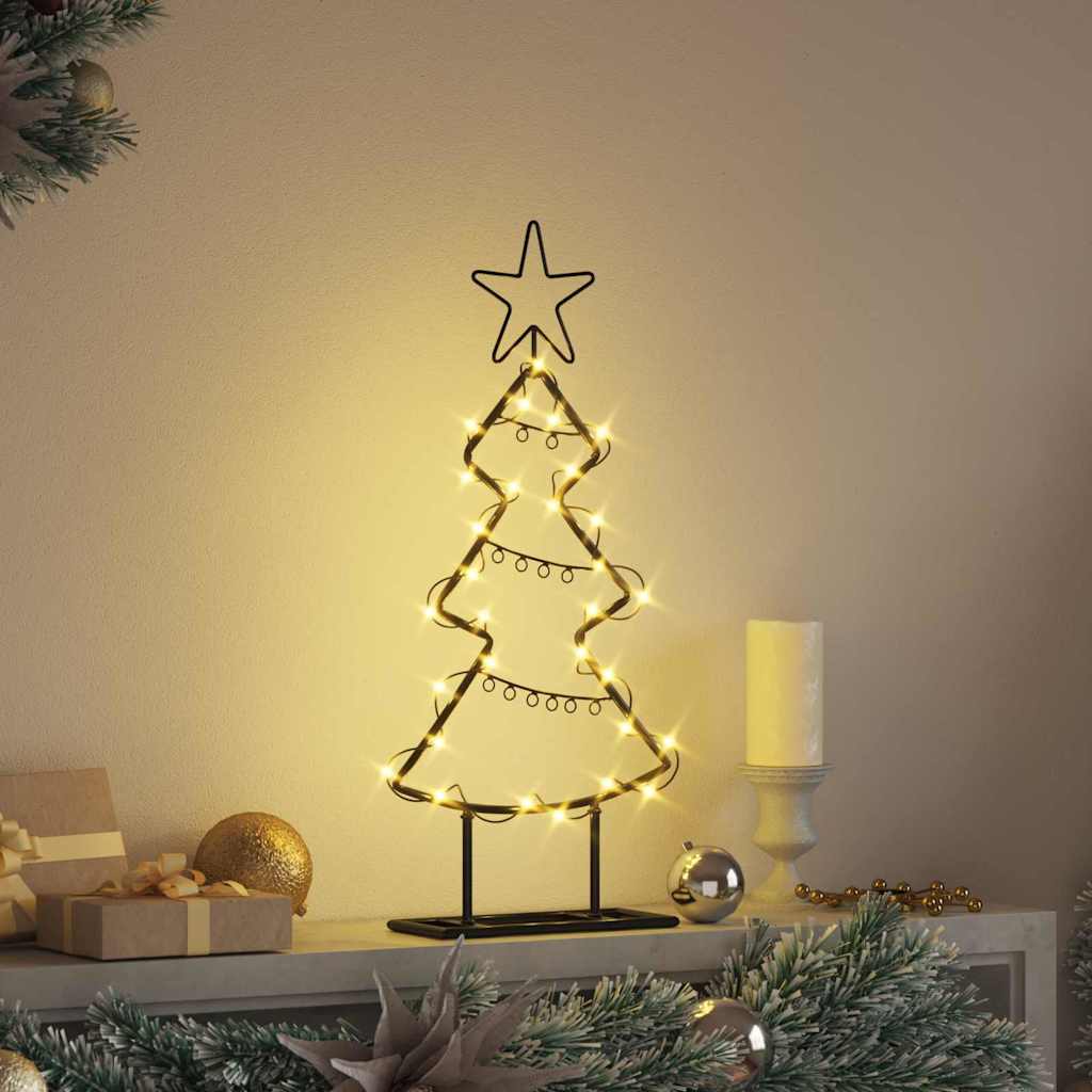 vidaXL Metalen kerstboom met standaard Zwart 90 cm Staal