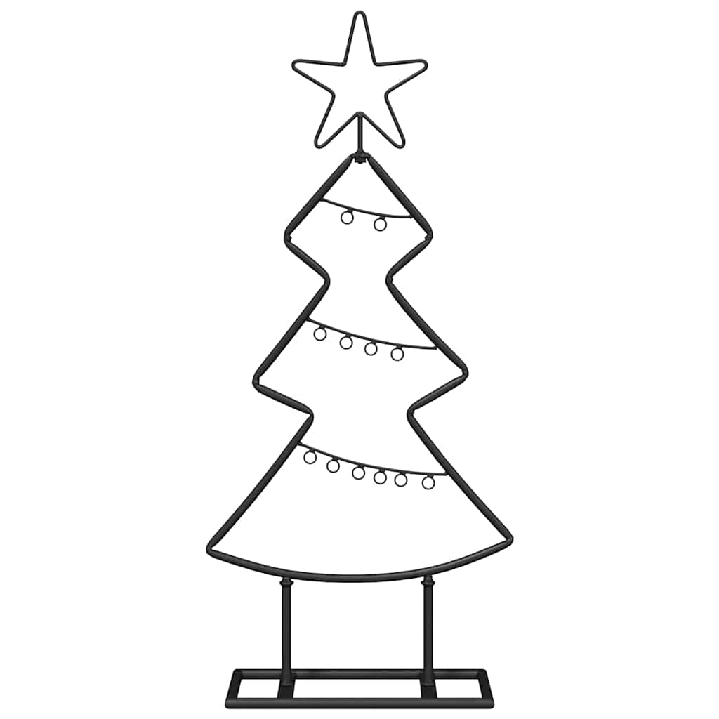 vidaXL Metalen kerstboom met standaard Zwart 90 cm Staal