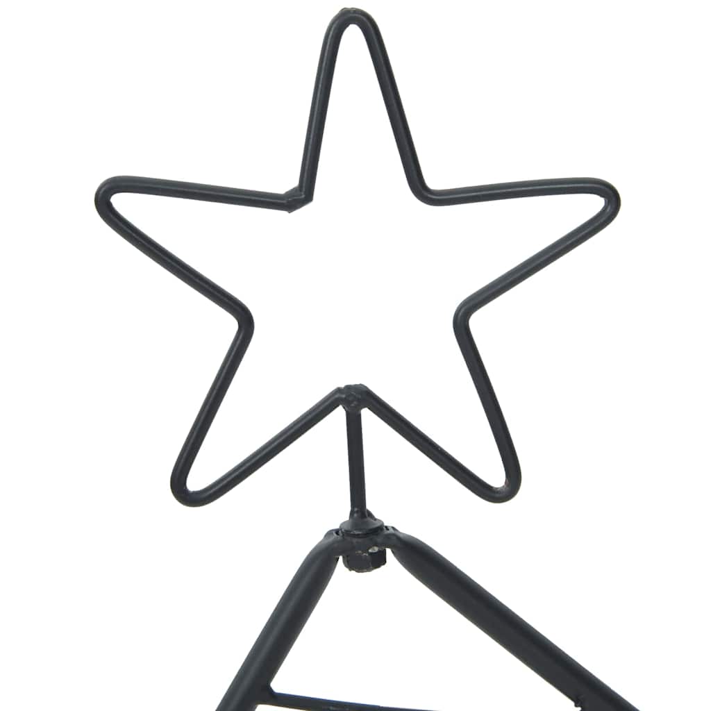 vidaXL Metalen kerstboom met standaard Zwart 90 cm Staal