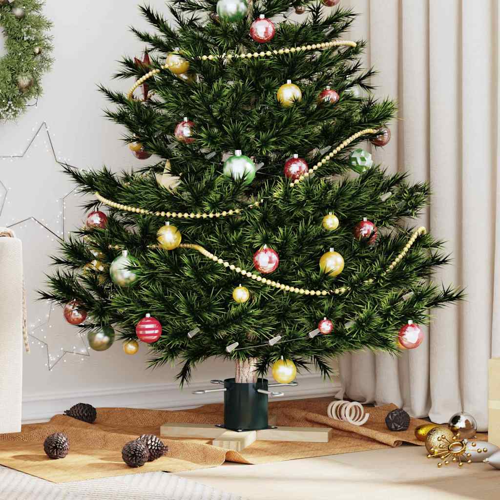 vidaXL Kerstboomstandaard Groen 50 x 50 x 16 cm Massief grenenhout