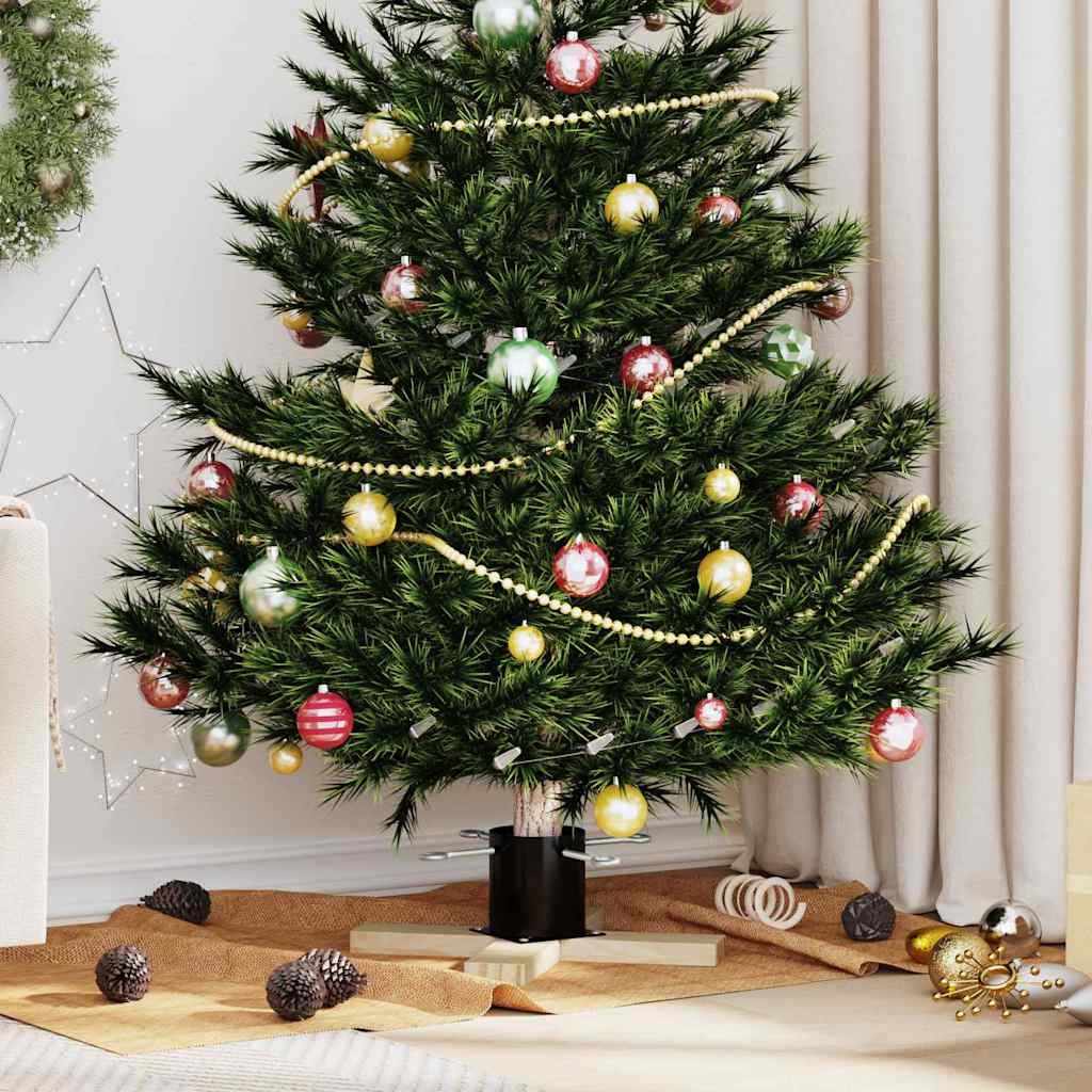 vidaXL Kerstboomstandaard Groen 50 x 50 x 16 cm Massief grenenhout