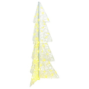 vidaXL Kerstboom met 100 LED Warmwit 120 cm Acryl