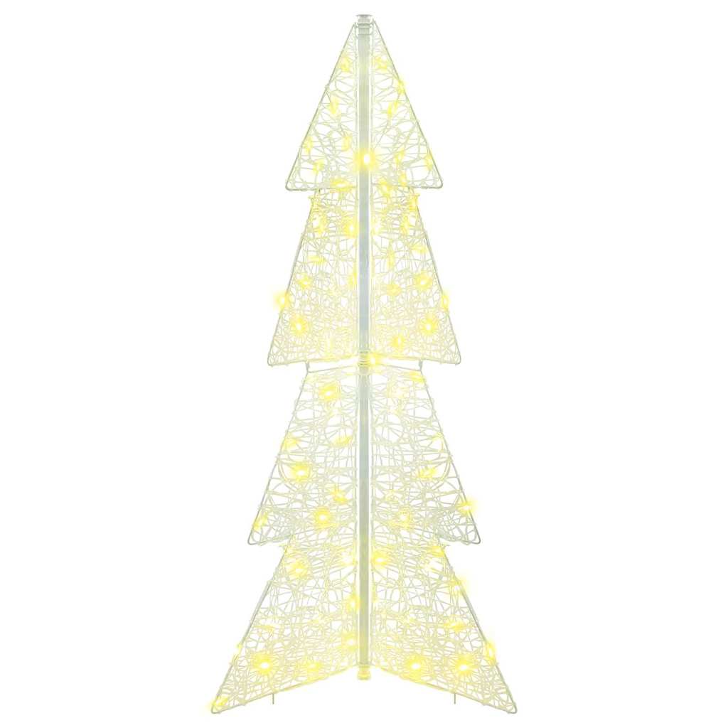 vidaXL Kerstboom met 100 LED Warmwit 120 cm Acryl