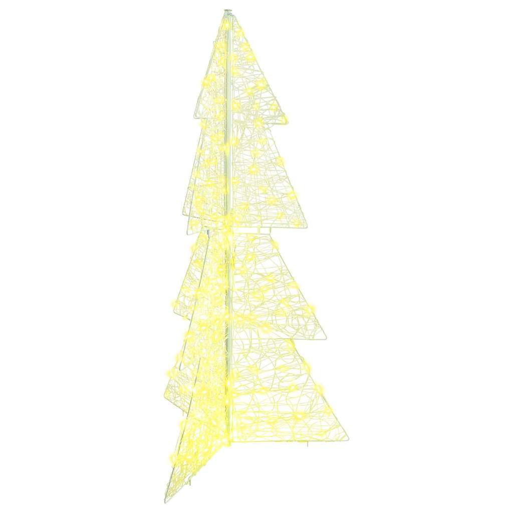 vidaXL Kerstboom met 100 LED Warmwit 120 cm Acryl