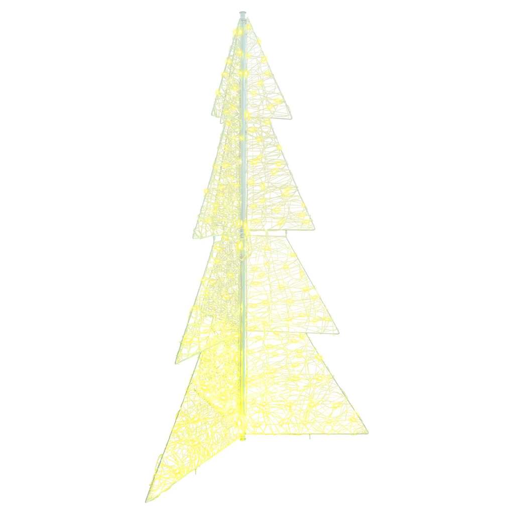 vidaXL Kerstboom met 100 LED Warmwit 120 cm Acryl