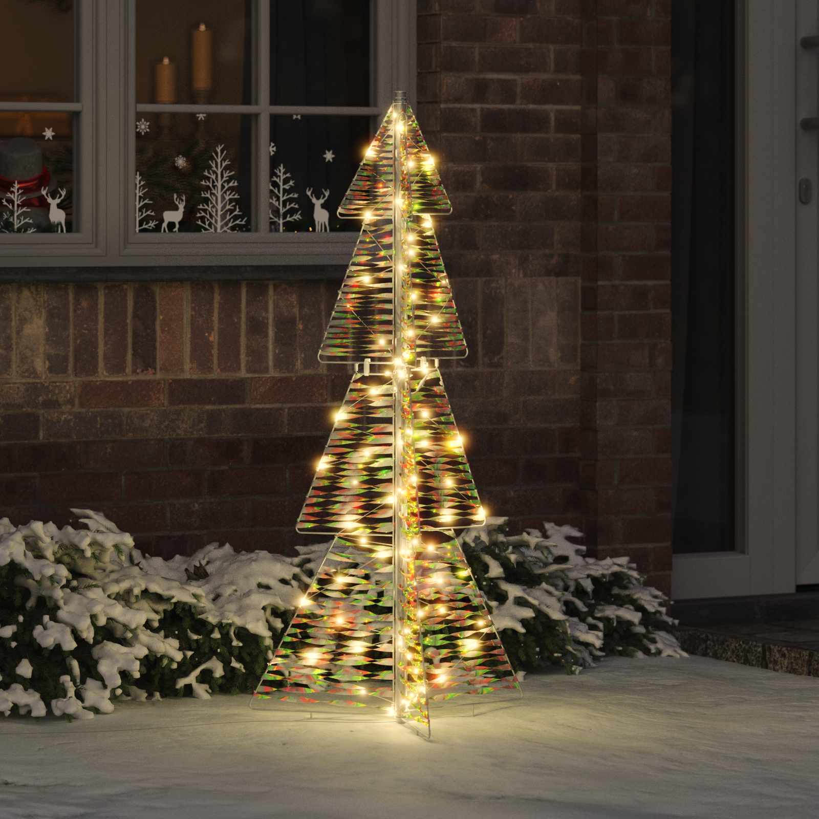 vidaXL Kerstboom met 100 LED Warmwit 120 cm PET