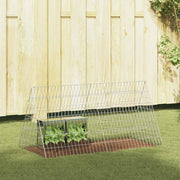 vidaXL Konijnenkooi Zilver 650 x 55 x 55 cm Gegalvaniseerd staal