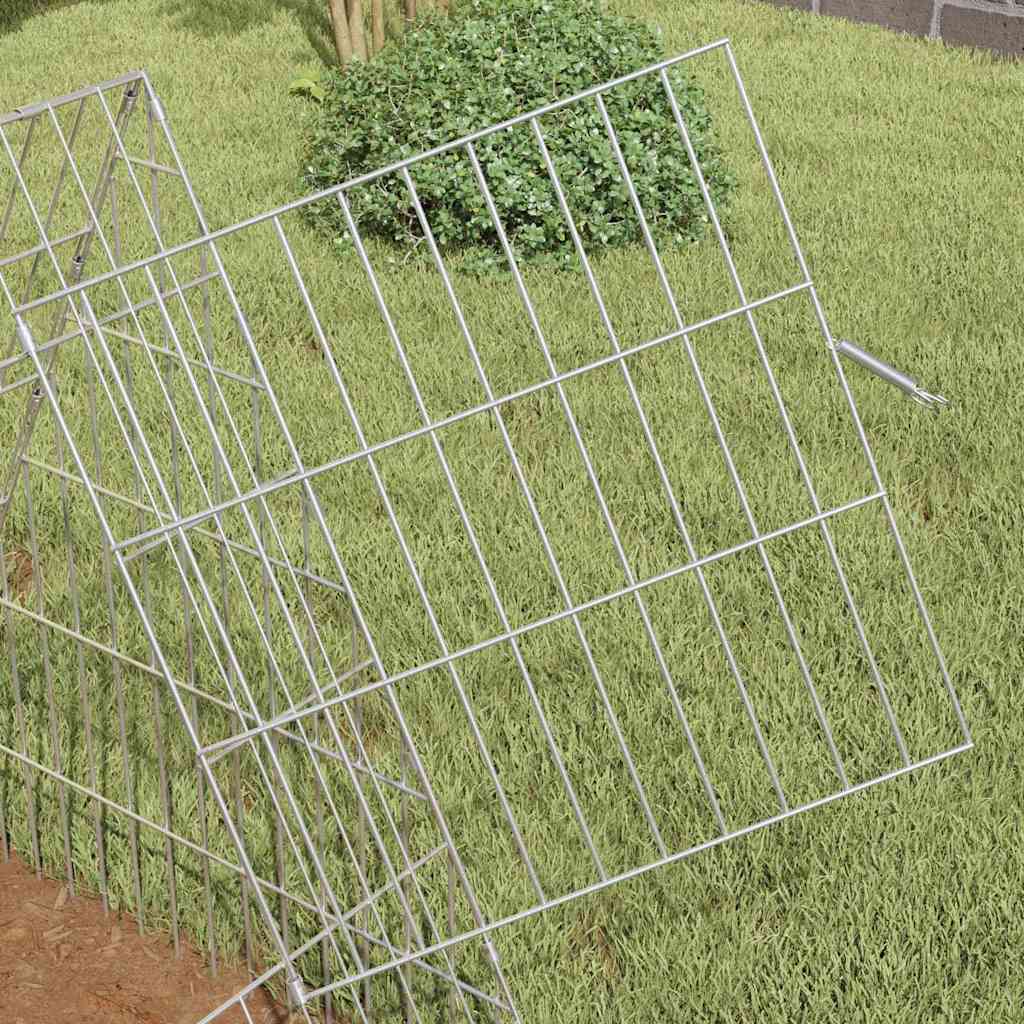 vidaXL Konijnenkooi Zilver 650 x 55 x 55 cm Gegalvaniseerd staal