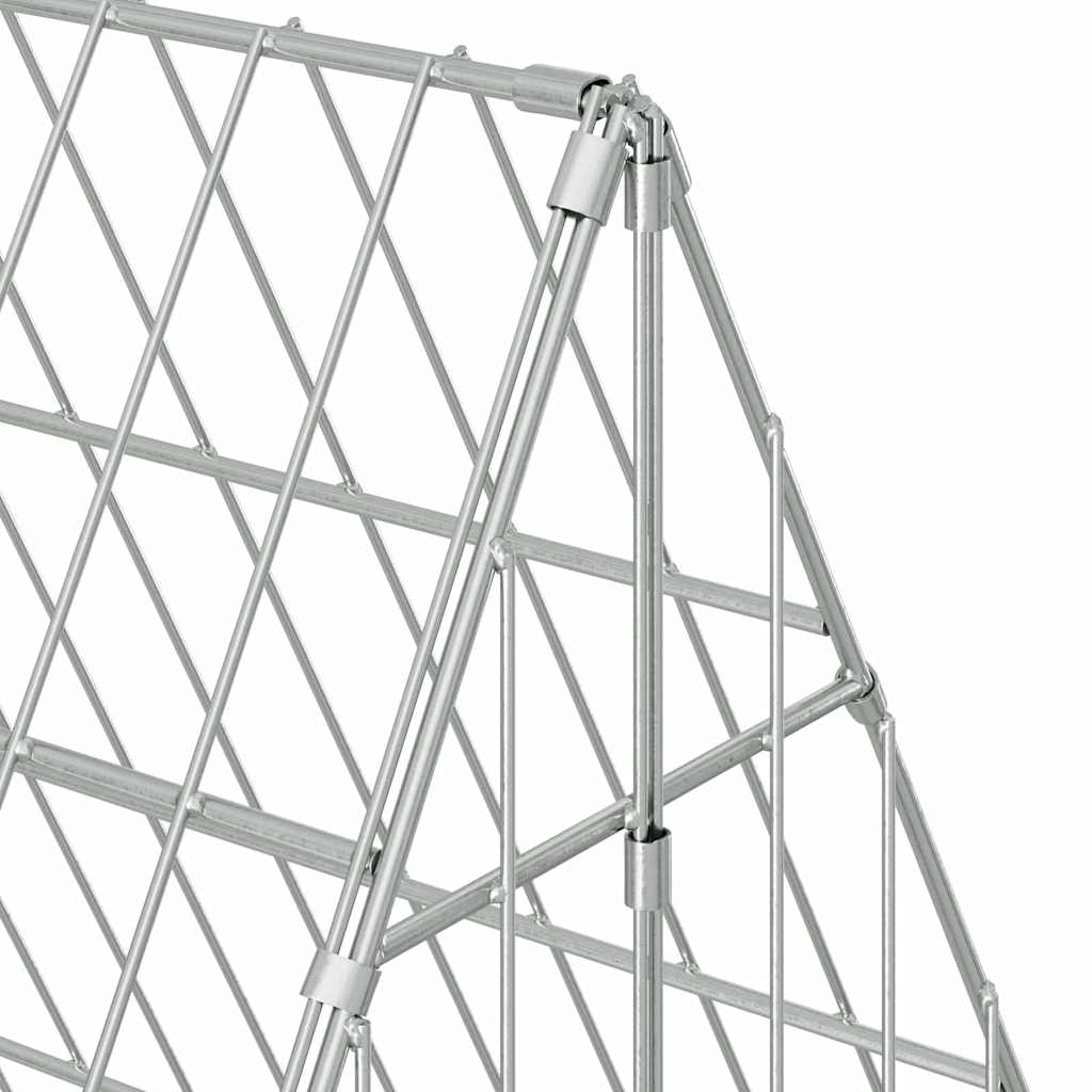vidaXL Konijnenkooi Zilver 215 x 100 x 85 cm Gegalvaniseerd staal
