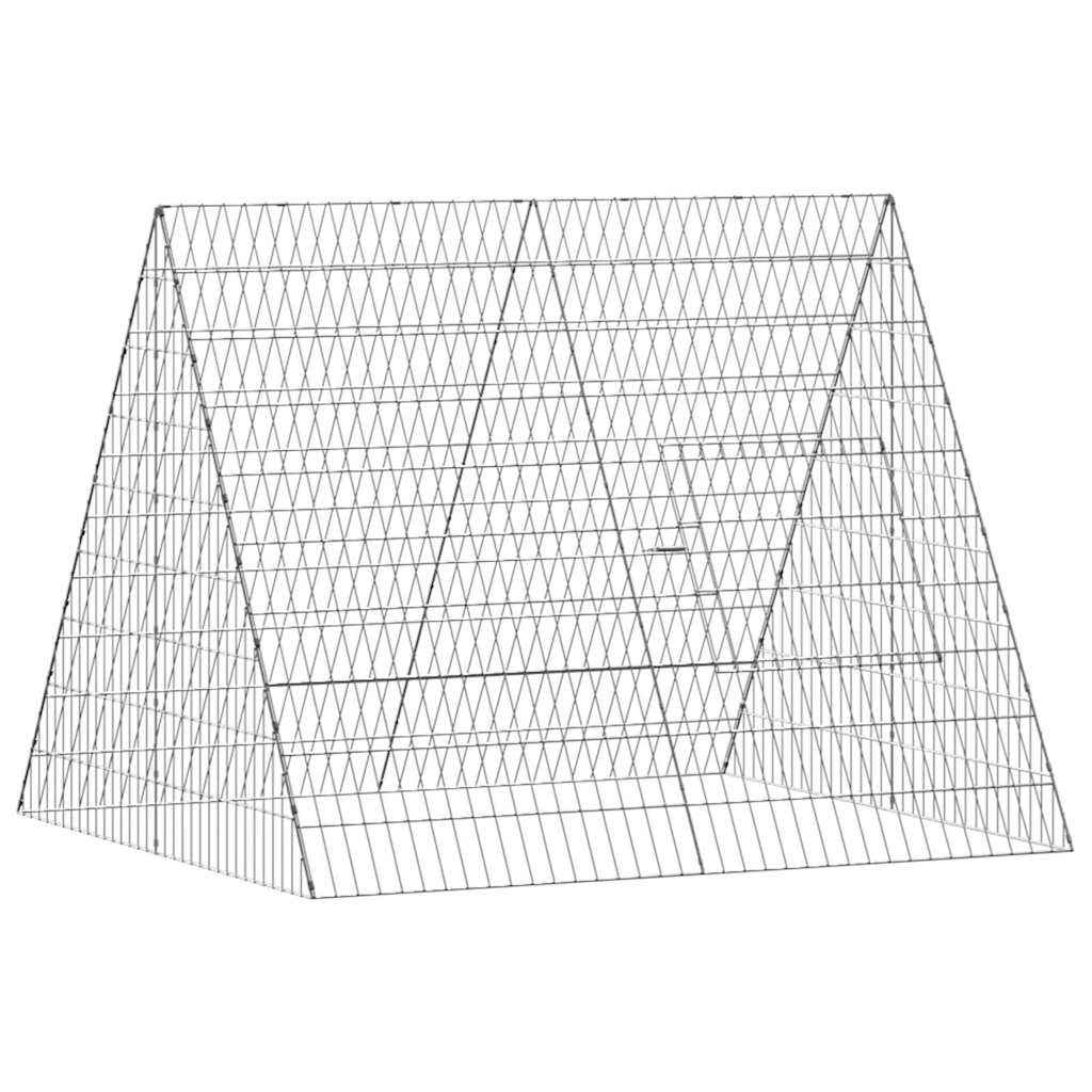 vidaXL Konijnenkooi Zilver 215 x 100 x 85 cm Gegalvaniseerd staal