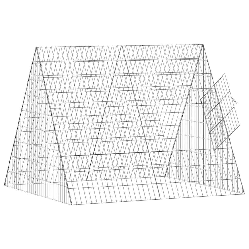 vidaXL Konijnenkooi Zilver 215 x 100 x 85 cm Gegalvaniseerd staal