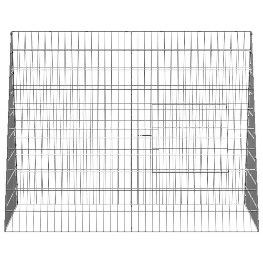vidaXL Konijnenkooi Zilver 215 x 100 x 85 cm Gegalvaniseerd staal