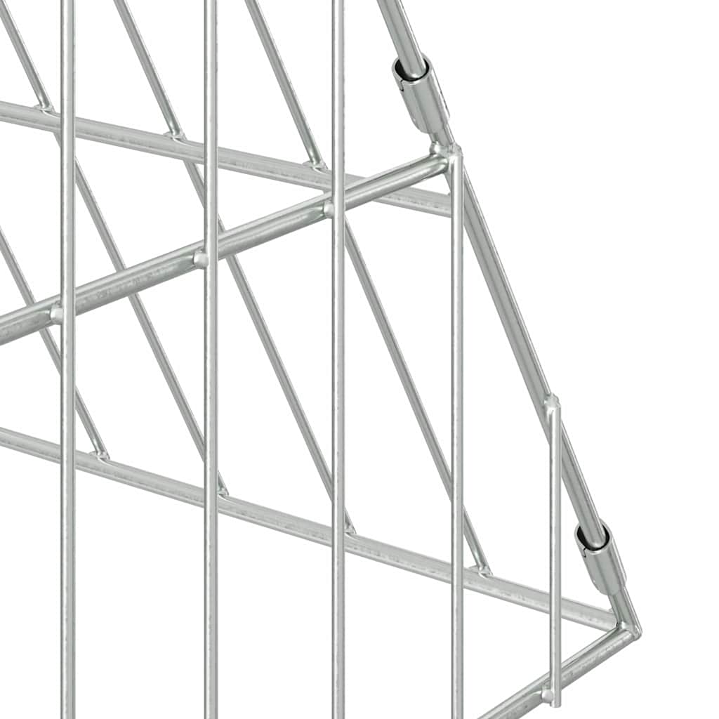 vidaXL Konijnenkooi Zilver 215 x 100 x 85 cm Gegalvaniseerd staal