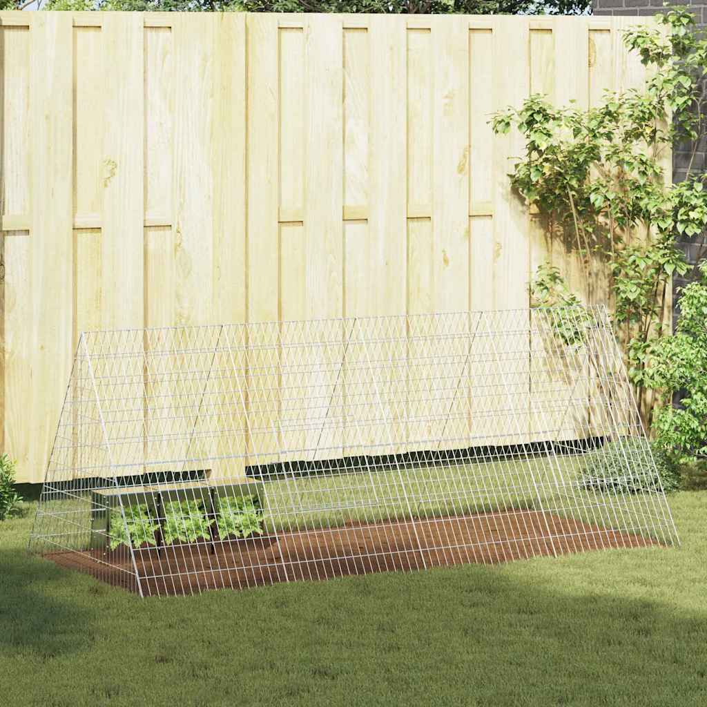 vidaXL Konijnenkooi Zilver 215 x 100 x 85 cm Gegalvaniseerd staal